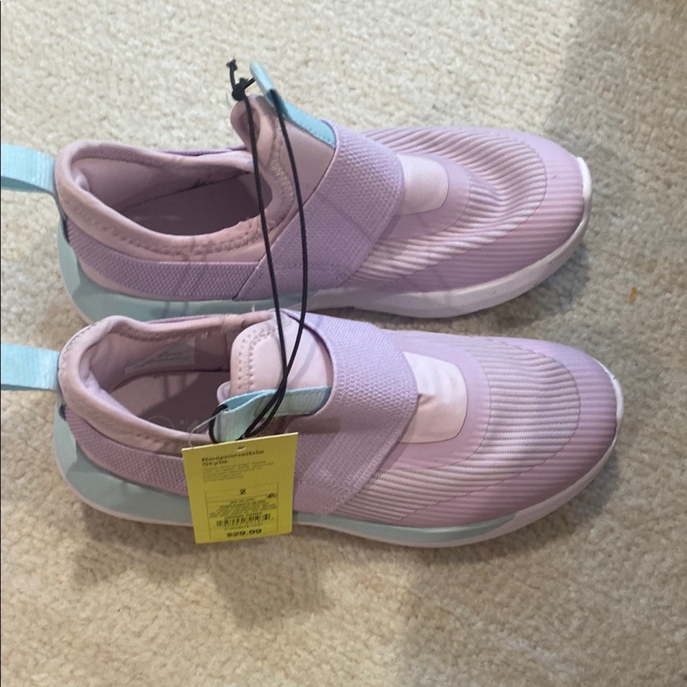 Pink and Blue Slip-On Sneakers NEW size 2